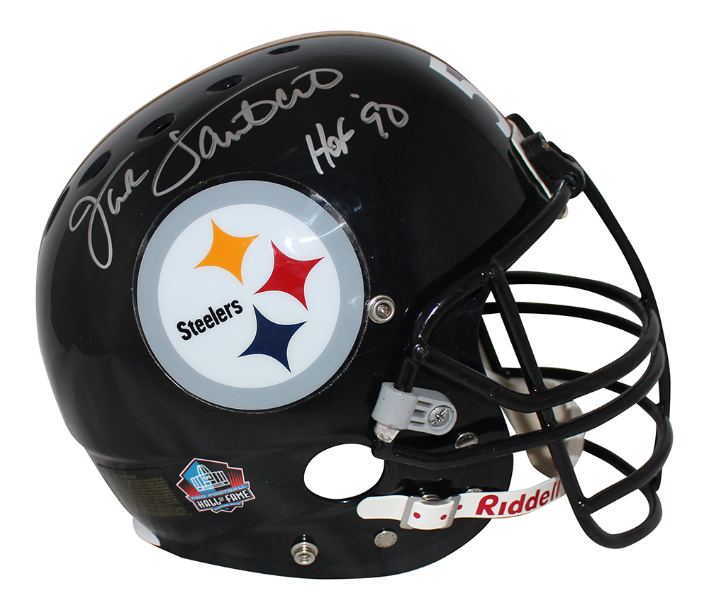 JSA Jack Lambert HOF Autographed Pittsburgh Steelers Full-Size Football Helmet 