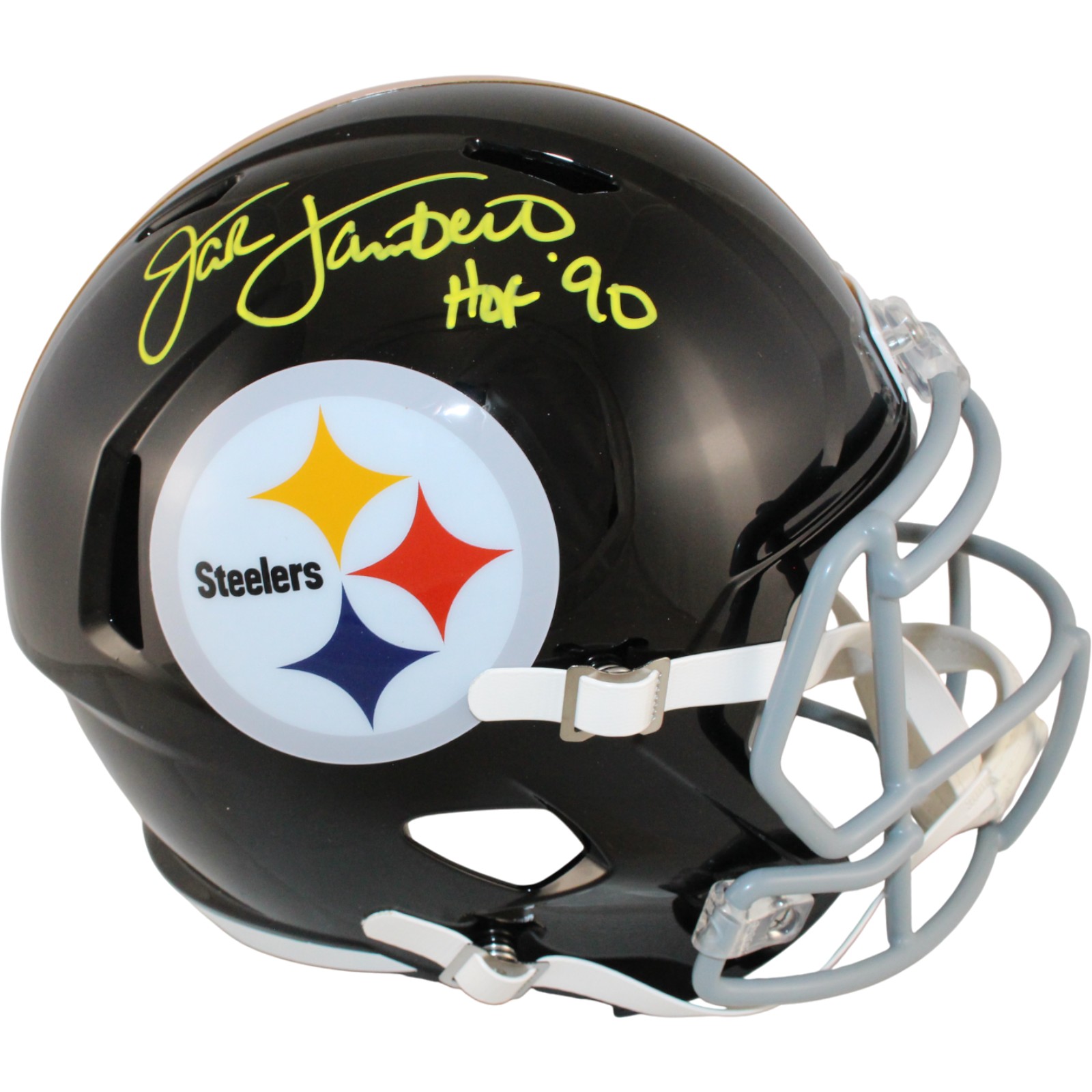 Jack Lambert Autographed Pittsburgh Steelers F/S TB Helmet HOF Beckett 54072