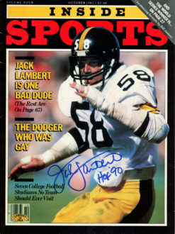 Jack Lambert Autographed October 1982 Inside Sports Magazine JSA