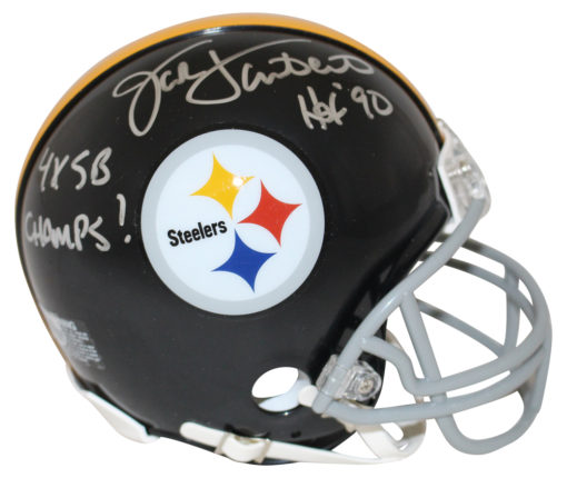 Jack Lambert Autographed Pittsburgh Steelers Mini Helmet 2 Insc BAS 27178
