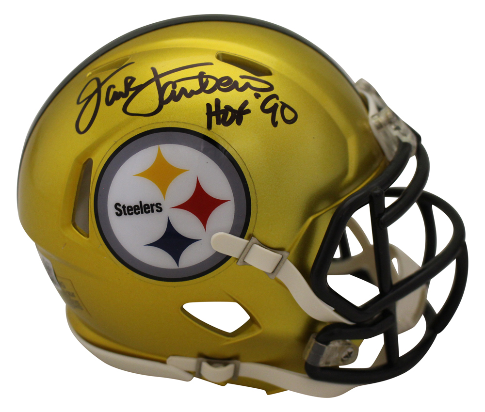 Jack Lambert Signed Pittsburgh Steelers Flash Mini Helmet HOF Beckett