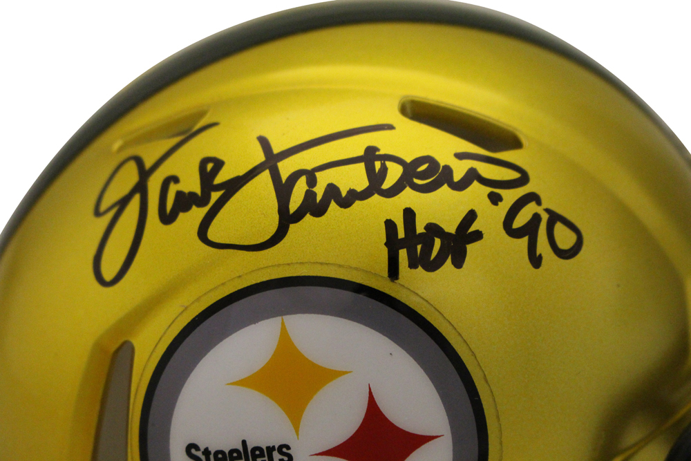 Jack Lambert Signed Pittsburgh Steelers Flash Mini Helmet HOF Beckett