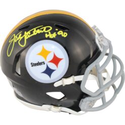 Jack Lambert Autographed Pittsburgh Steelers TB Mini Helmet HOF Beckett 54015