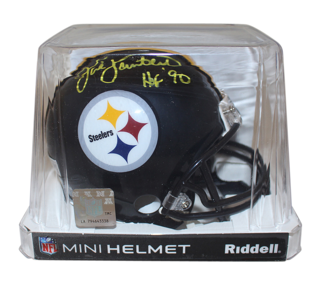 jack lambert signed mini helmet
