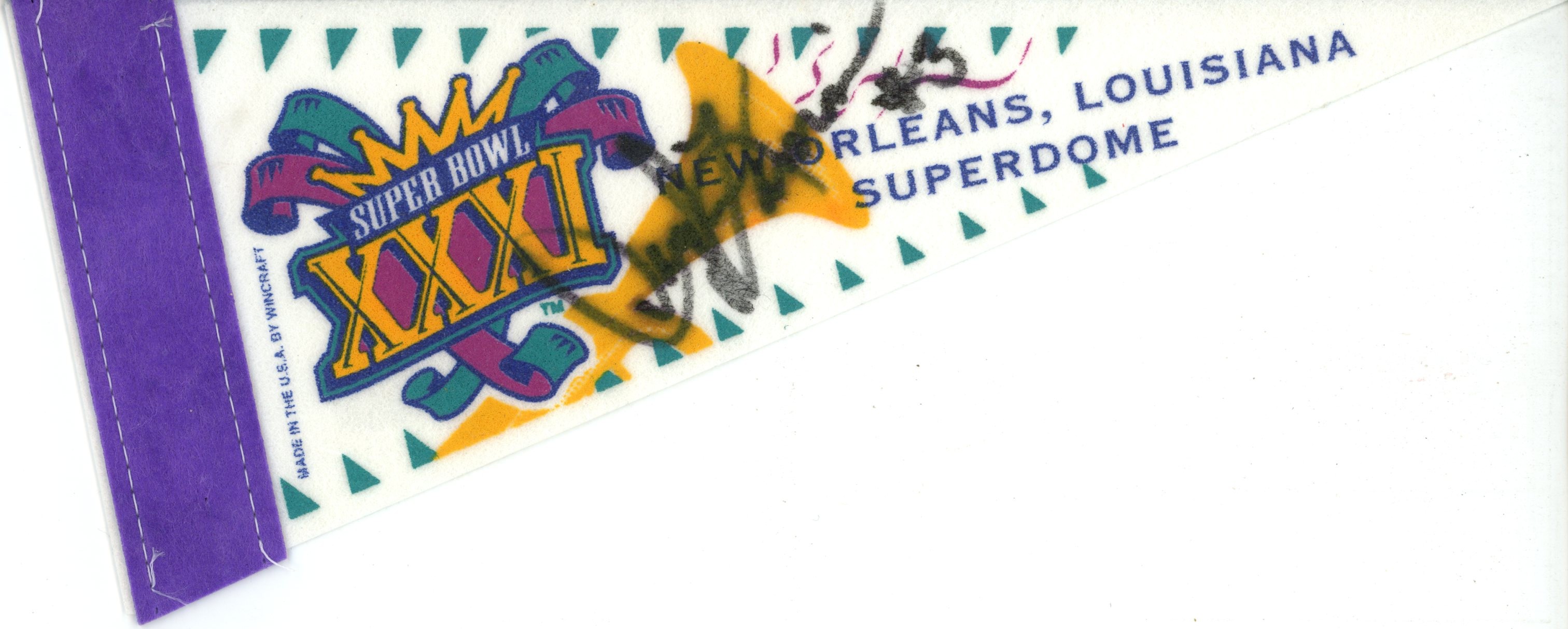 Daryle Lamonica Autographed Oakland Raiders SB XXXI Mini Pennant Beckett 57223