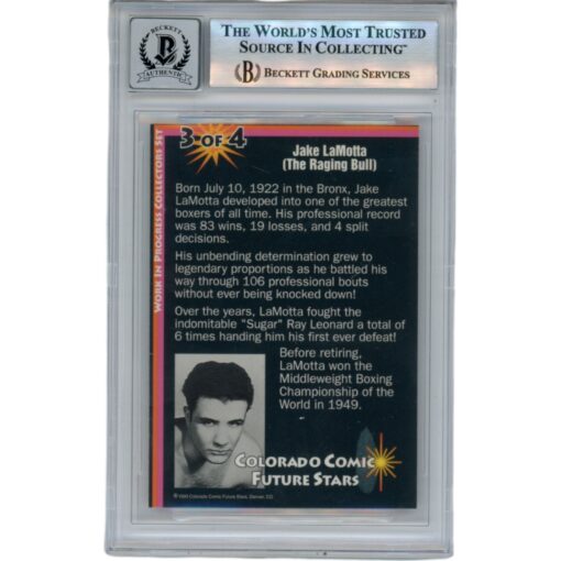 Jack Lamotta Autographed Raging Bull 10 Grade Trading Card Beckett 46618