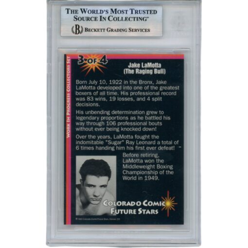 Jack Lamotta Autographed/Signed The Raging Bull Trading Card Beckett 46620