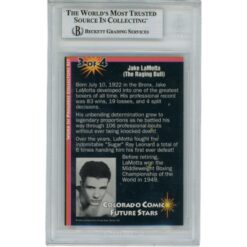 Jake Lamotta Autographed/Signed Raging Bull Trading Card Beckett 49390