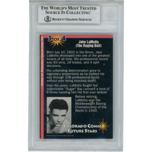 Jake Lamotta Autographed/Signed Raging Bull Trading Card Beckett 49390