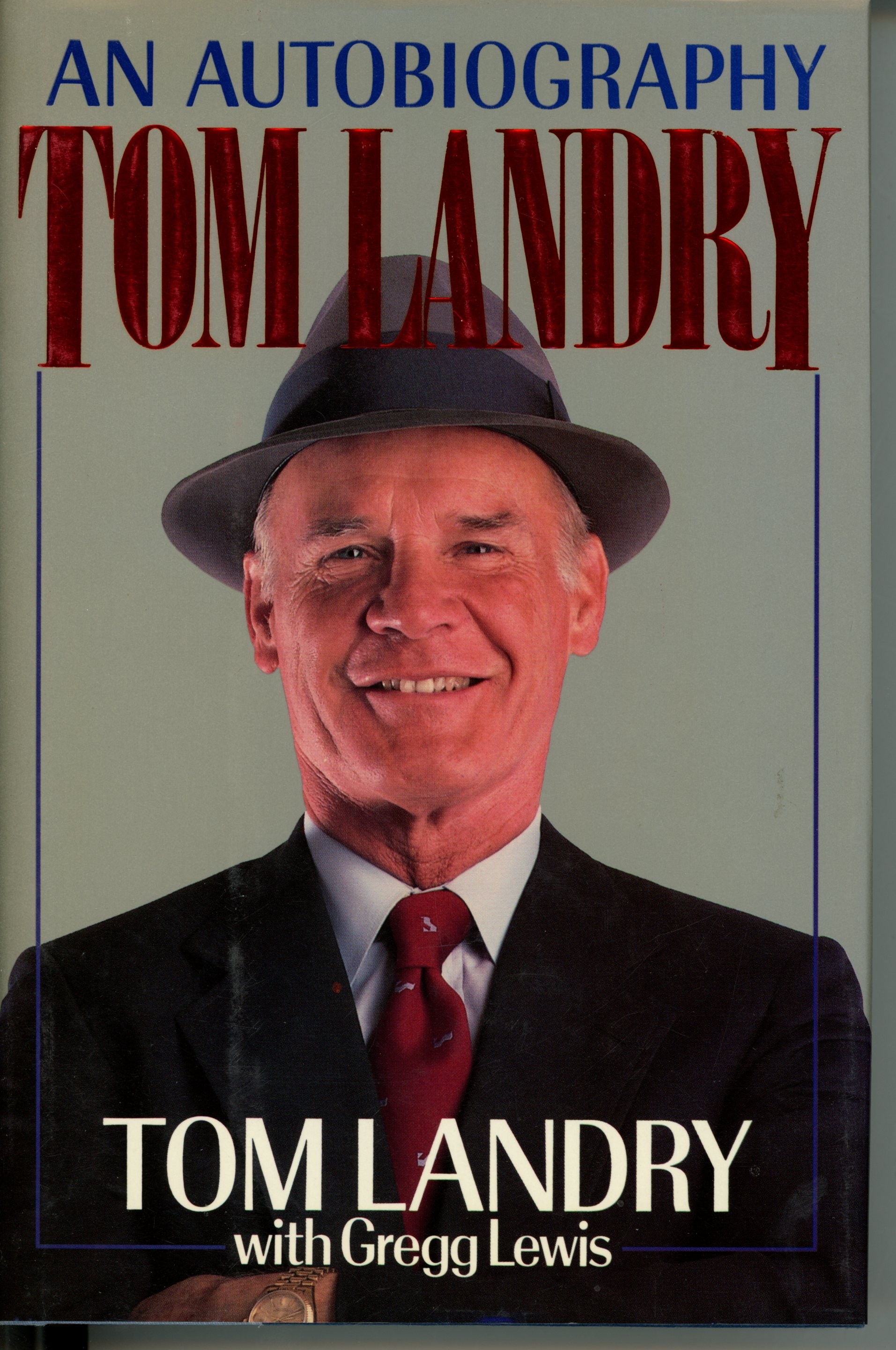 Tom Landry Signed Dallas Cowboys Autobiography Book Personalized Beckett 55775