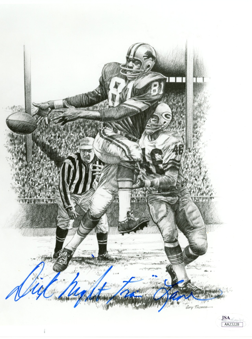 Dick Night Train Lane Autographed/Signed Detroit Lions 8x10 Photo JSA 55123 1 Dick Night Train Lane Autographed/Signed Detroit Lions 8x10 Photo JSA 55123