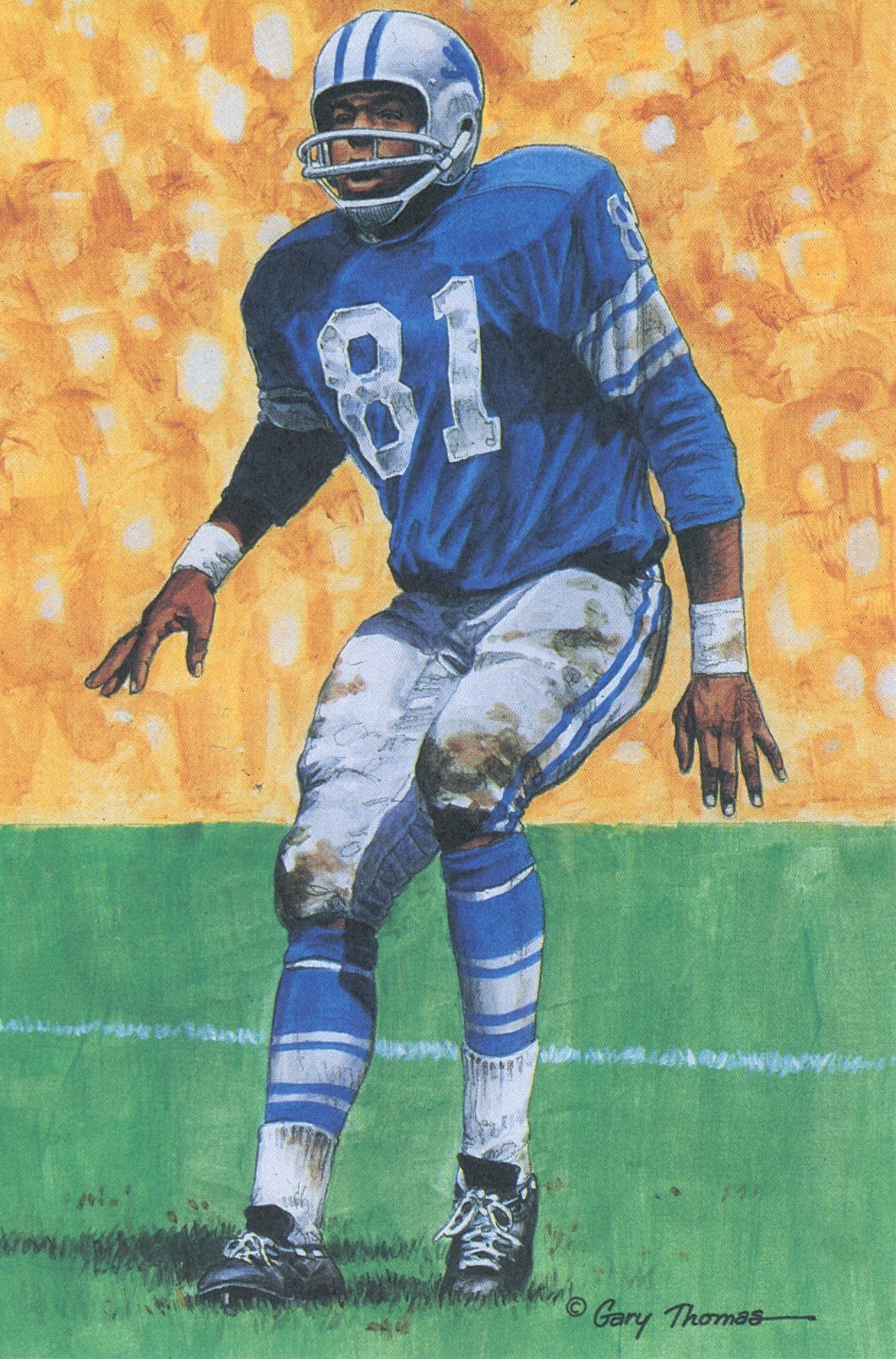 Dick "Night Train" Lane Detroit Lions Goal Line Art Card Series1 #18 /5000 58101