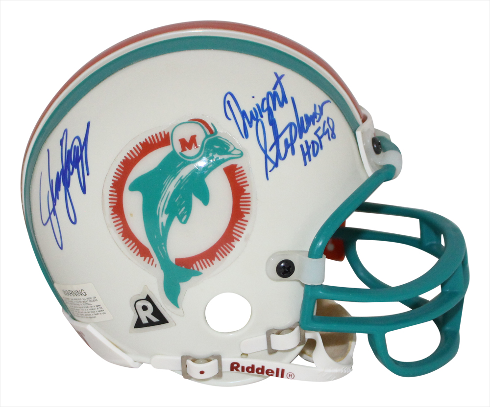 Jim Langer, Larry Little & Dwight Stephenson Signed Replica Mini Helmet JSA  – Denver Autographs