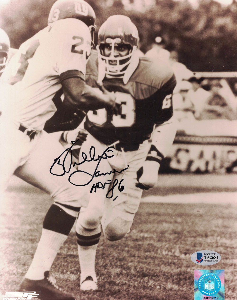 Willie Lanier Autographed/Signed Kansas City Chiefs 8x10 Photo BAS 27500 PF