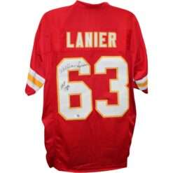 Willie Lanier Signed Pro Style Jersey Red Size XL Tristar Productions 58766