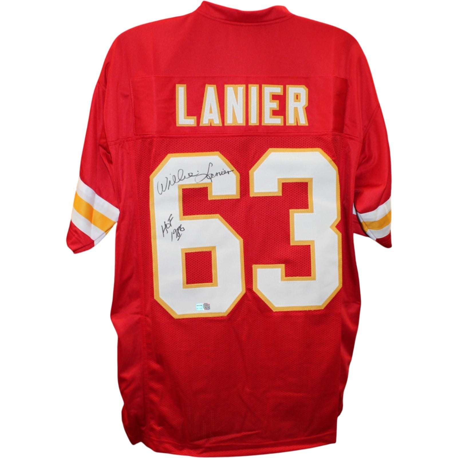 Willie Lanier Signed Pro Style Jersey Red Size XL Tristar Productions 58766