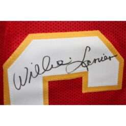 Willie Lanier Signed Pro Style Jersey Red Size XL Tristar Productions 58766
