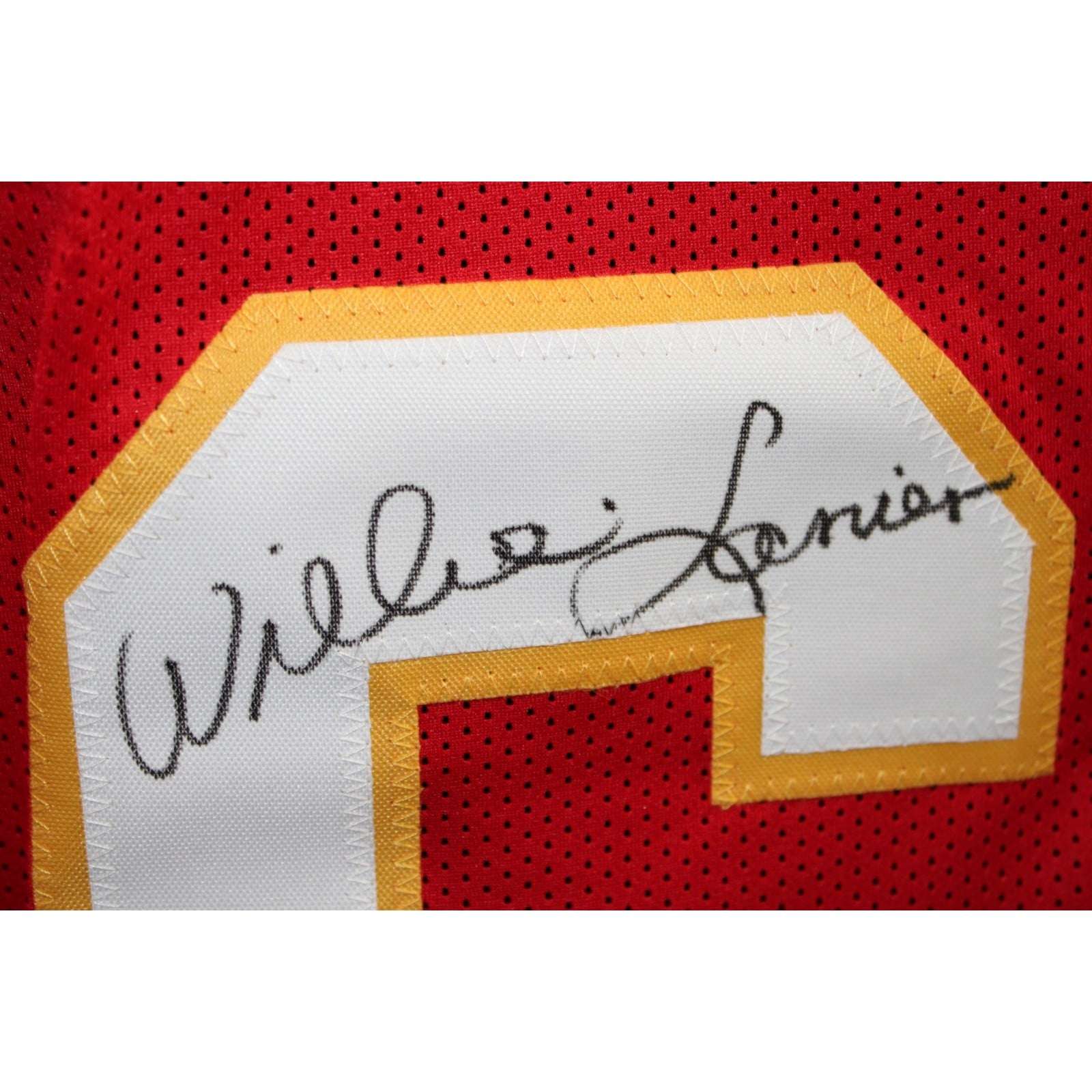 Willie Lanier Signed Pro Style Jersey Red Size XL Tristar Productions 58766 2 Willie Lanier Signed Pro Style Jersey Red Size XL Tristar Productions 58766