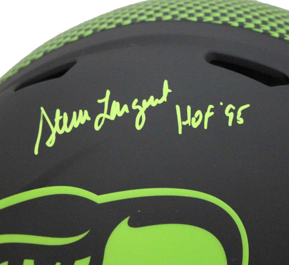 Steve Largent Signed Seattle Seahawks Authentic Eclipse Helmet HOF BAS 31327