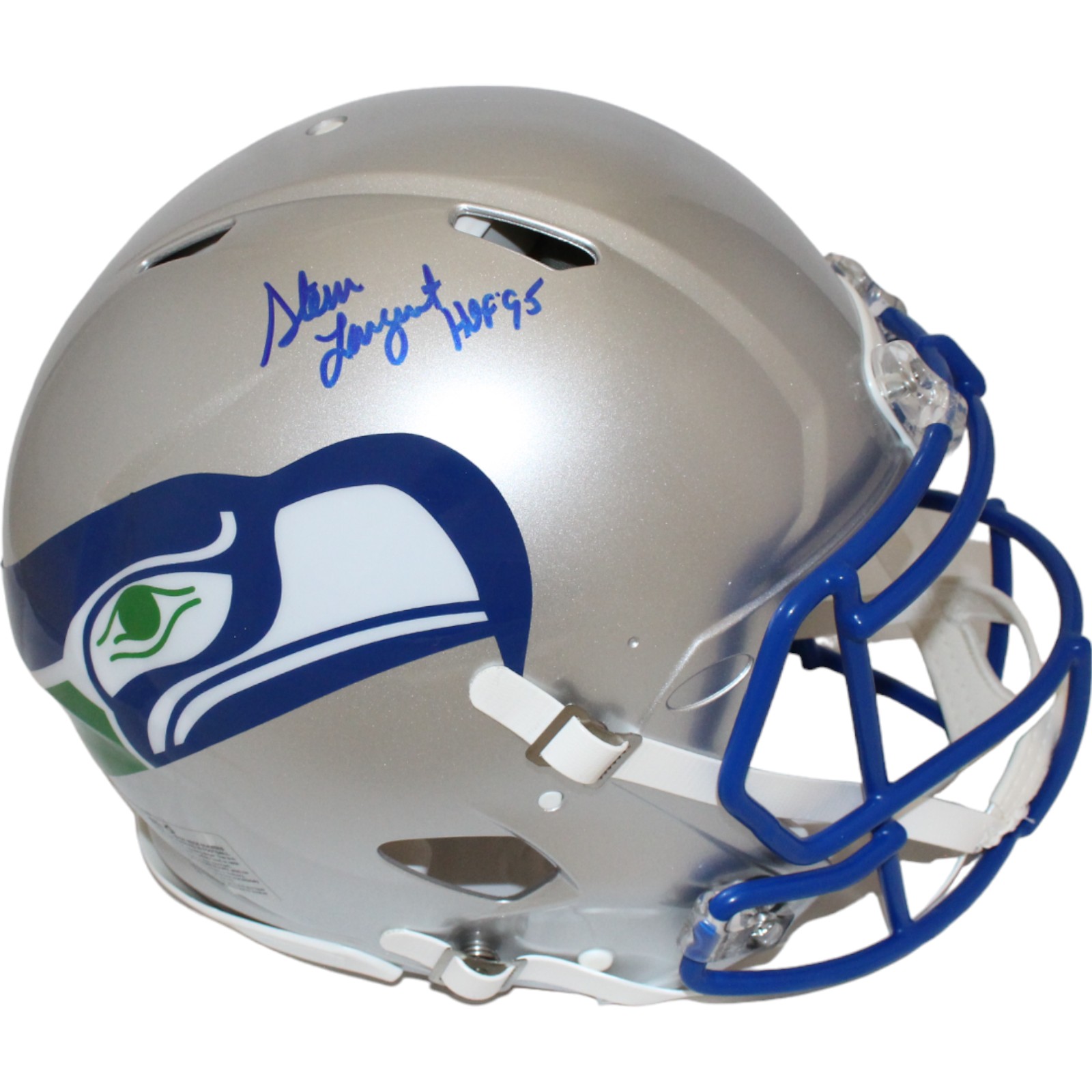 Steve Largent Autographed Seattle Authentic Helmet HOF Becklett
