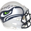 Steve Largent Autographed/Signed Seattle Seahawks AMP Mini Helmet HOF BAS 24056