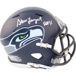 Steve Largent Signed Seattle Seahawks Mini Helmet HOF Beckett 