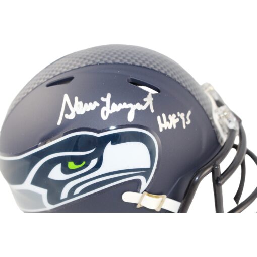 Steve Largent Signed Seattle Seahawks Mini Helmet HOF Beckett