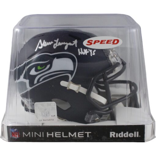 Steve Largent Signed Seattle Seahawks Mini Helmet HOF Beckett