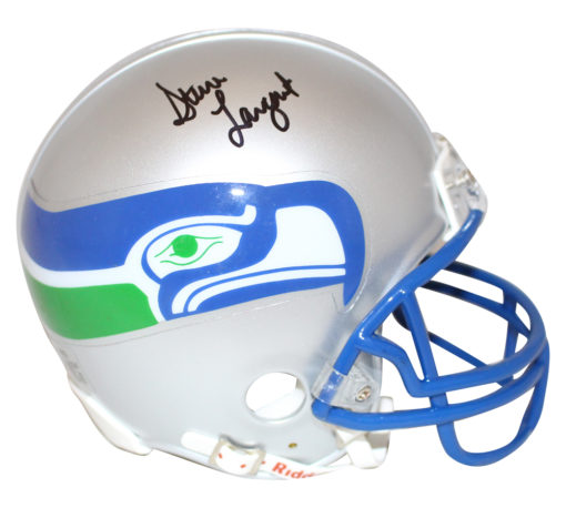 Steve Largent Autographed/Signed Seattle Seahawks Mini Helmet BAS 27405
