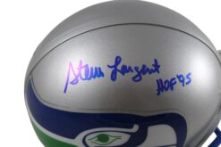 Steve Largent Autographed Seattle Seahawks Mini Helmet VSR4 HOF Beckett 54760