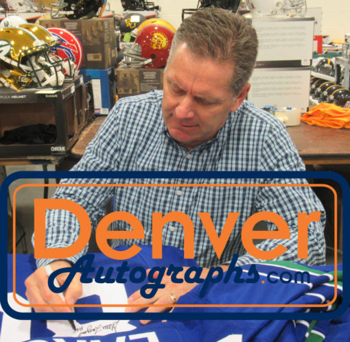 Steve Largent Autographed/Signed Seattle Seahawks Blue XL Jersey HOF BAS 24058