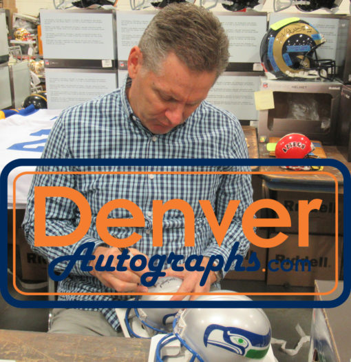 Steve Largent Autographed/Signed Seattle Seahawks Mini Helmet HOF BAS 24059