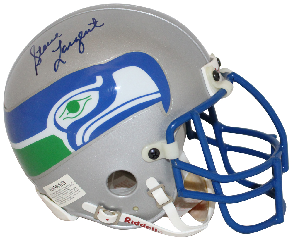 Steve Largent Autographed Seattle Seahawks Authentic TB Mini Helmet BAS 31862