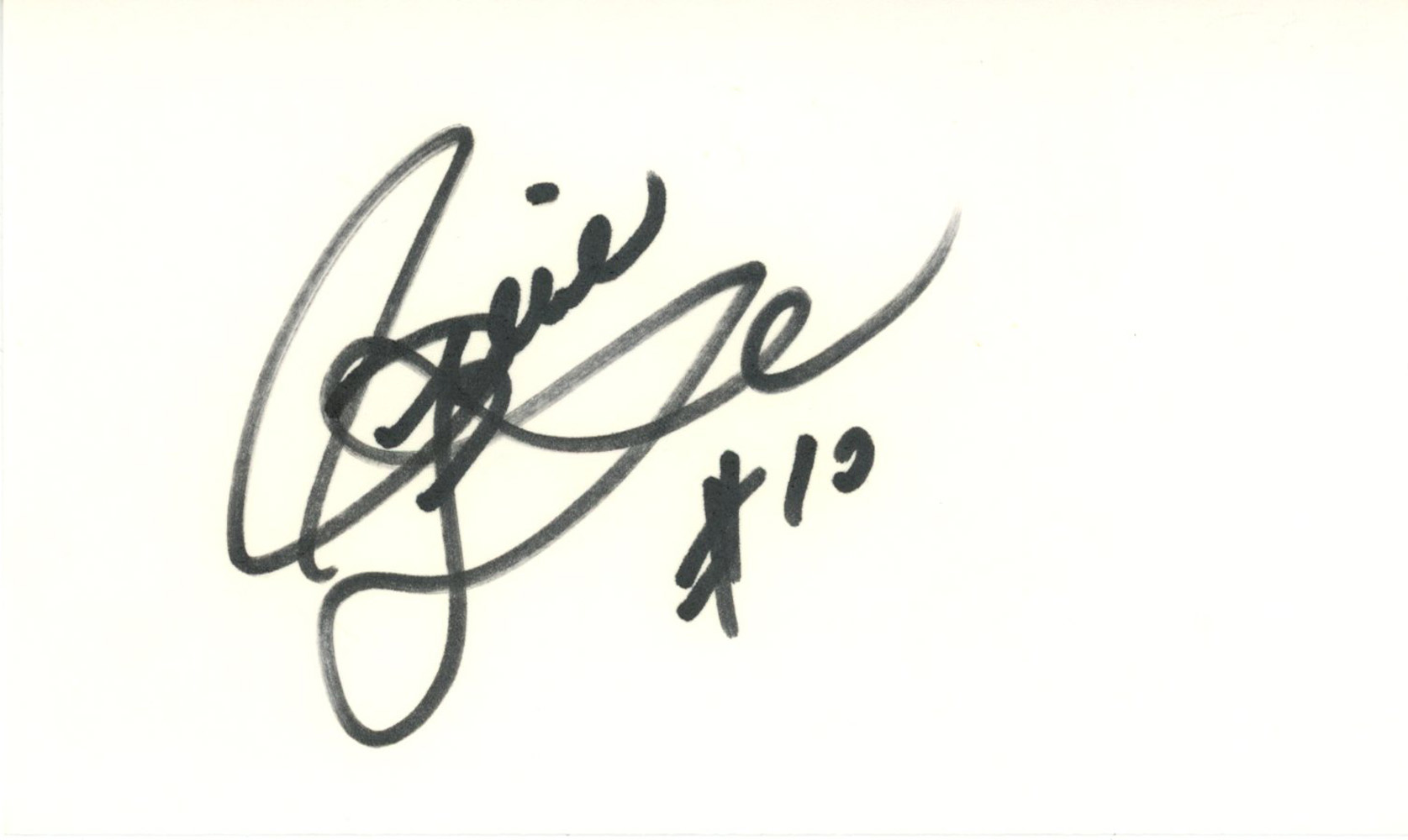 Pierre Larouche Autographed New York Rangers Index Card Beckett 45272
