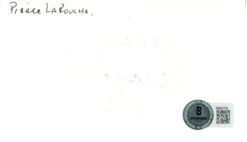 Pierre Larouche Autographed New York Rangers Index Card Beckett 45274