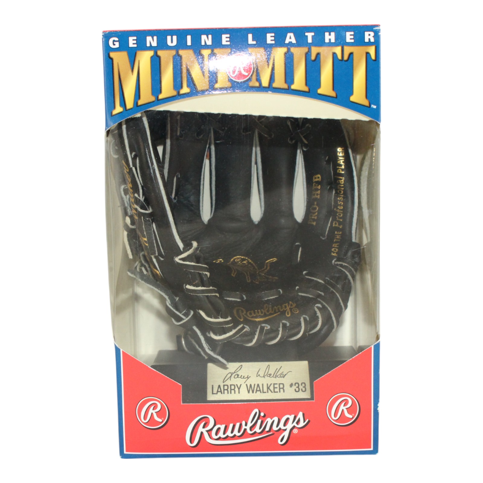 Larry Walker Unautographed Rawlings Mini Mitt Black 51185