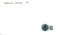 Spencer Larsen Autographed Denver Broncos Index Card Beckett 45391