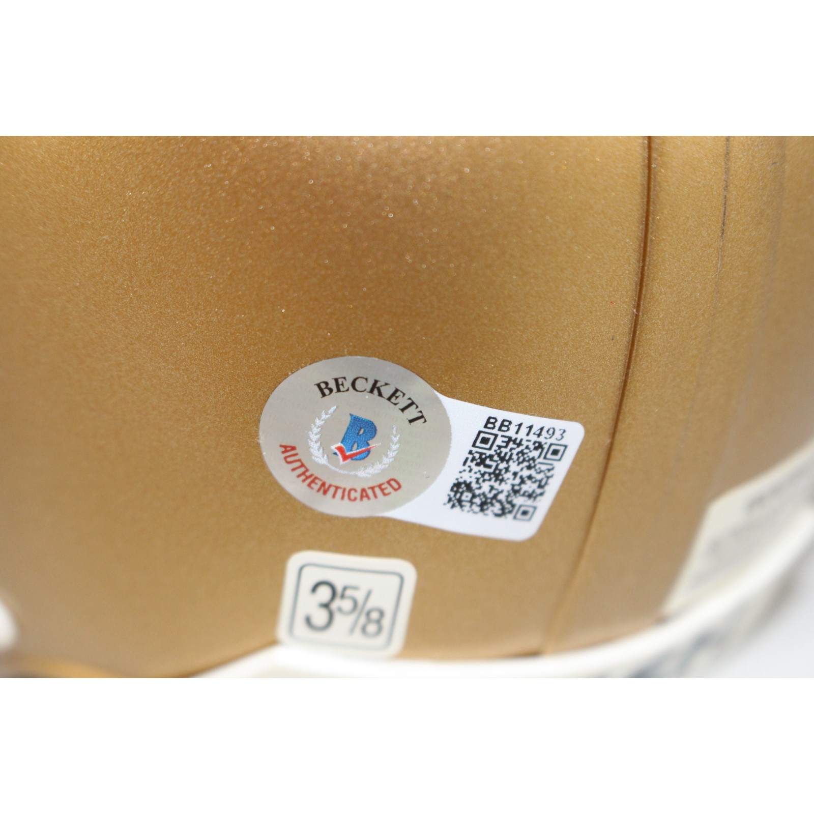 Johnny Lattner Autographed Notre Dame Irish Mini Helmet Heisman Beckett 52739 4 Johnny Lattner Autographed Notre Dame Irish Mini Helmet Heisman Beckett 52739