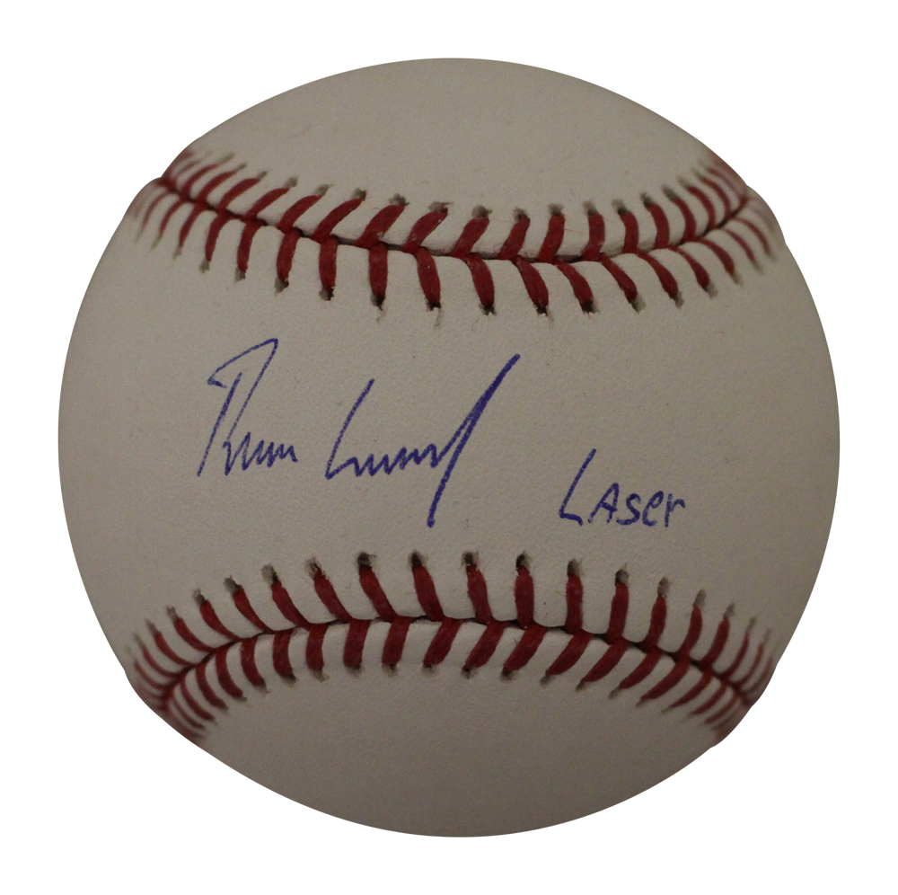 Ramon Laureano Autographed Oakland Athletics OML Baseball Laser BAS 27369