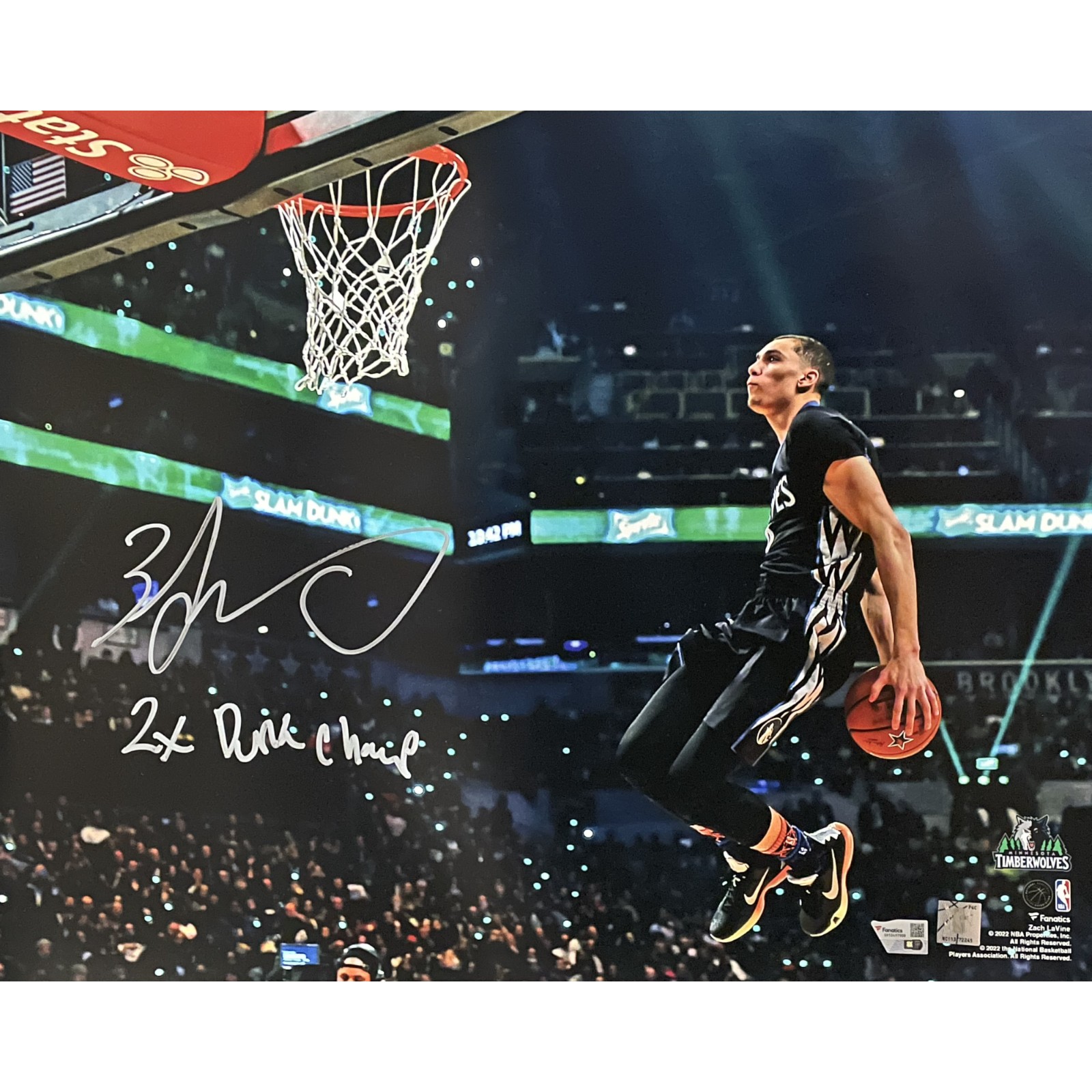 Zach Lavine Autographed/Signed Minnesota Timberwolves 16x20 Photo FAN 47011