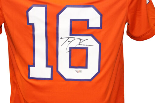 Trevor Lawrence Autographed/Signed Clemson Orange Nike L Jersey FAN