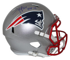Ty Law Autographed New England Patriots Speed Replica Helmet HOF BAS 24942