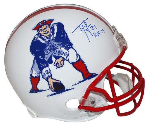 Ty Law Autographed/Signed New England Patriots Authentic TB Helmet HOF BAS 24941