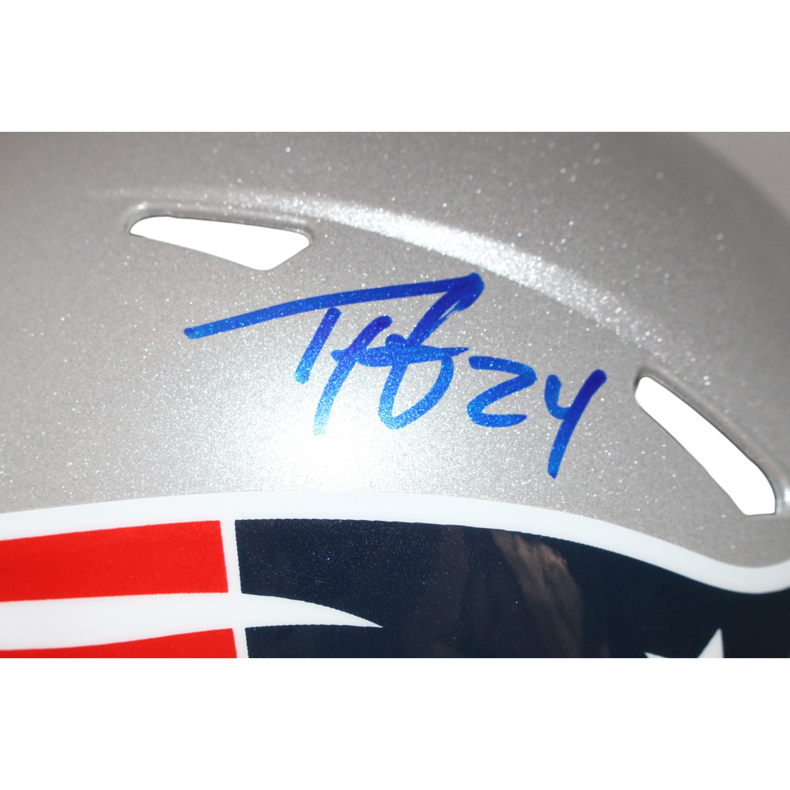 Ty Law Signed New England Patriots Authentic Helmet Beckett