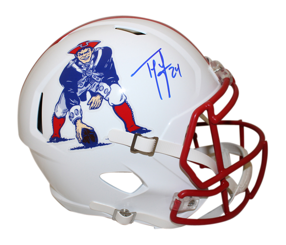 Ty Law Autographed New England Patriots Speed '99-'02 F/S Helmet BAS