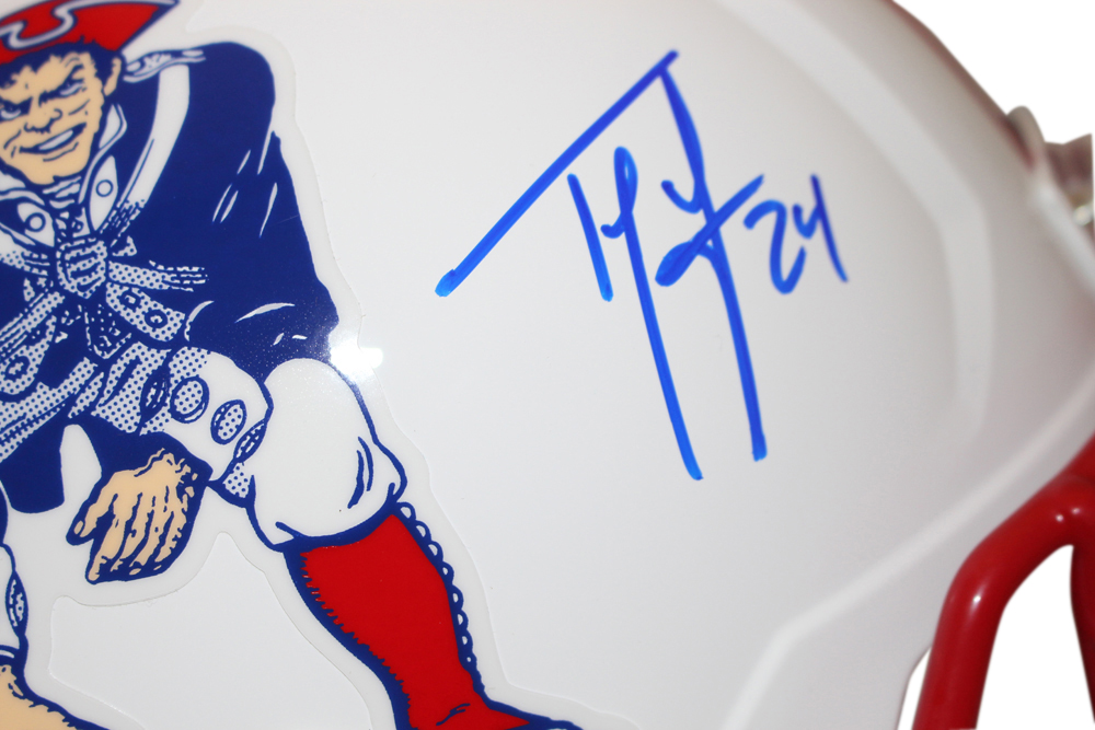 Ty Law Autographed New England Patriots Speed '99-'02 F/S Helmet BAS