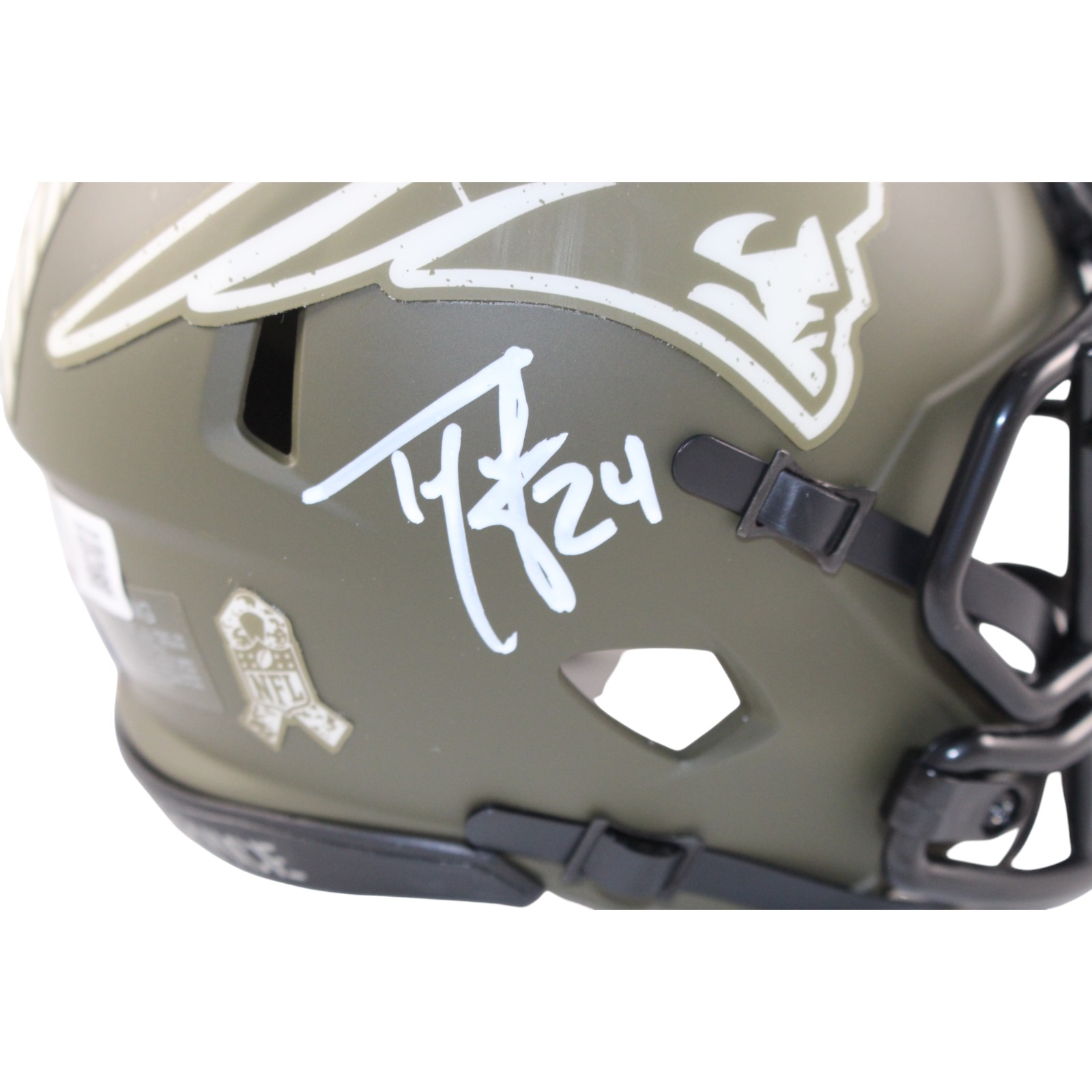 Ty Law Autographed New England Patriots 22 Salute Mini Helmet Beckett