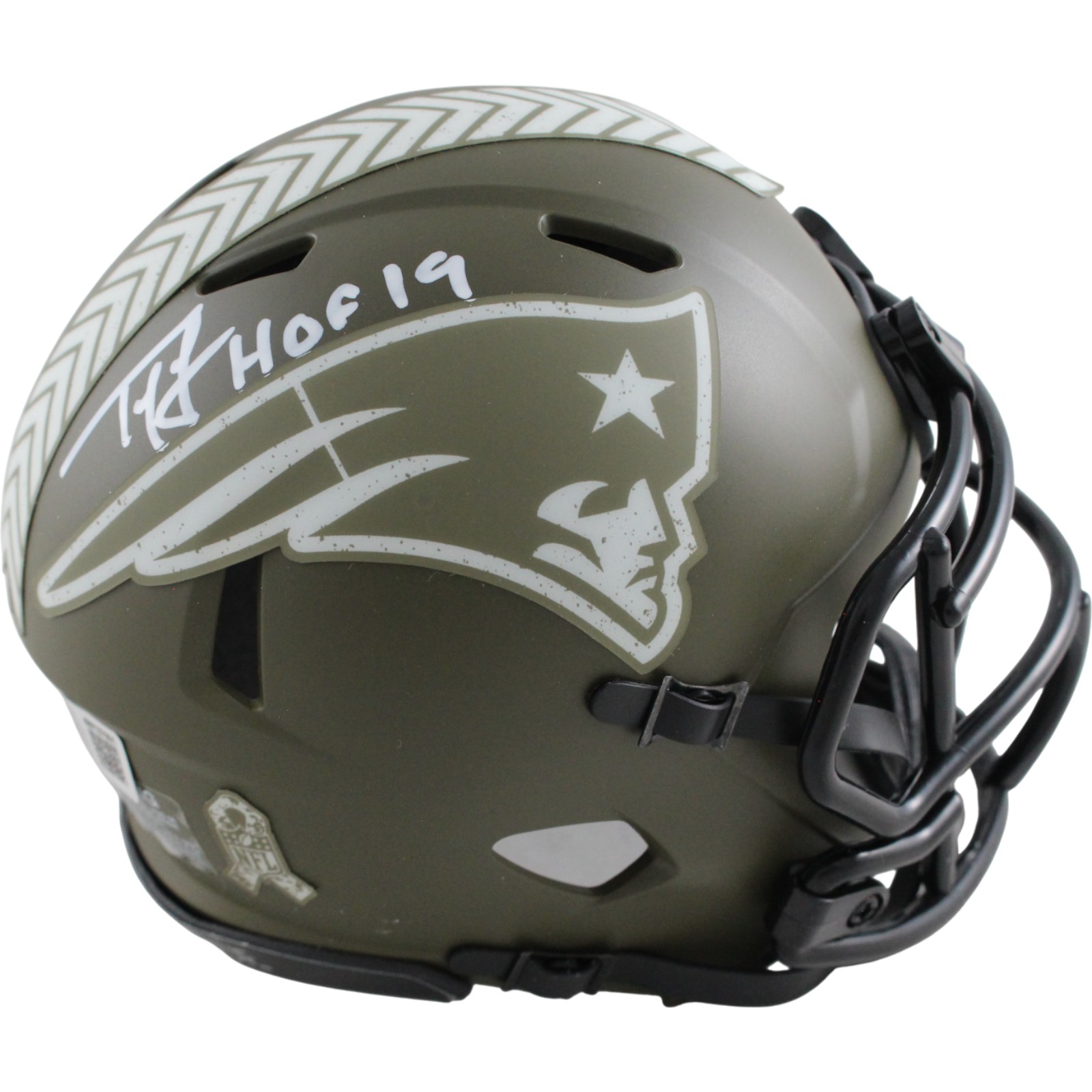 Ty Law Autographed New England Patriots 22 STS Mini Helmet HOF Beckett 54279 1 Ty Law Autographed New England Patriots 22 STS Mini Helmet HOF Beckett 54279