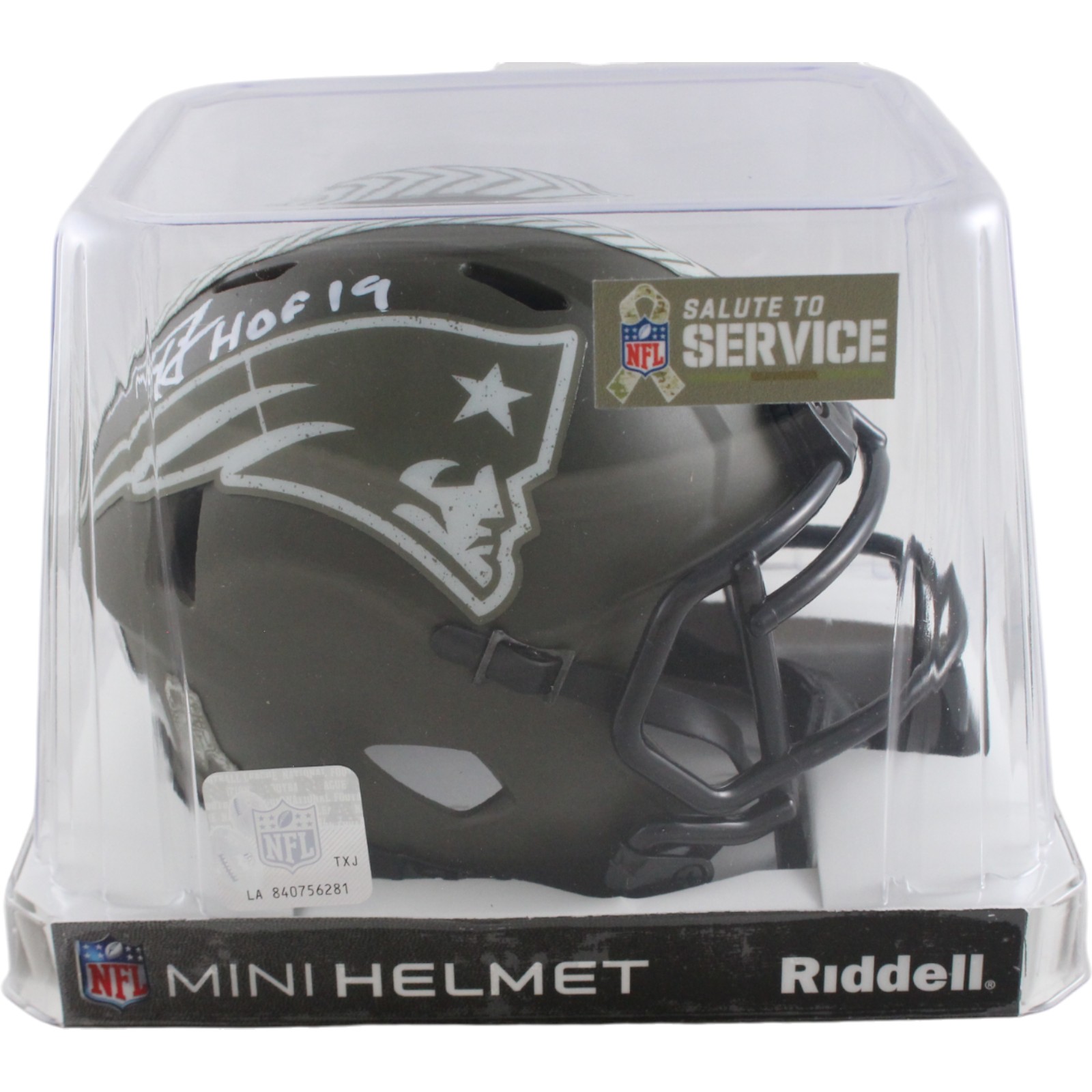 Ty Law Autographed New England Patriots 22 STS Mini Helmet HOF Beckett 54279 5 Ty Law Autographed New England Patriots 22 STS Mini Helmet HOF Beckett 54279