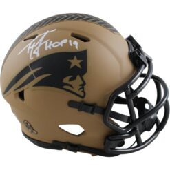 Ty Law Autographed New England Patriots 23 STS Mini Helmet HOF Beckett 54281